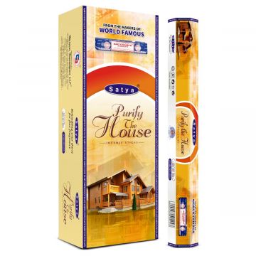 Purify The House Incense Sticks, Satya Hex Pack - 6 Boxes x 20 Sticks